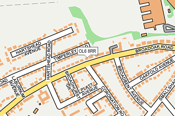 OL6 8RR map - OS OpenMap – Local (Ordnance Survey)