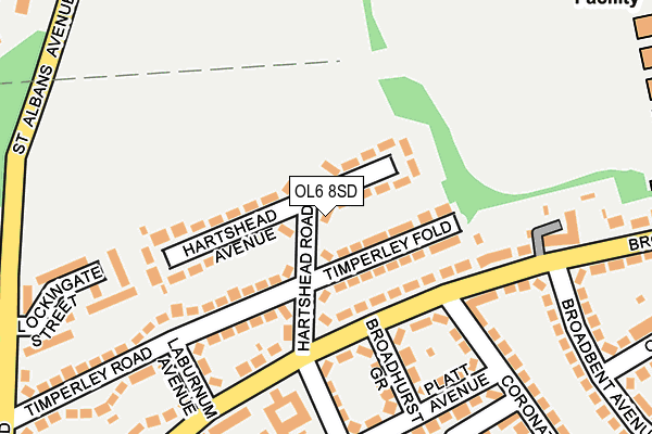 OL6 8SD map - OS OpenMap – Local (Ordnance Survey)