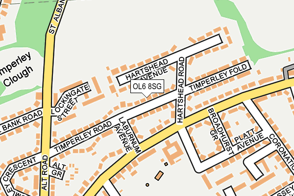 OL6 8SG map - OS OpenMap – Local (Ordnance Survey)