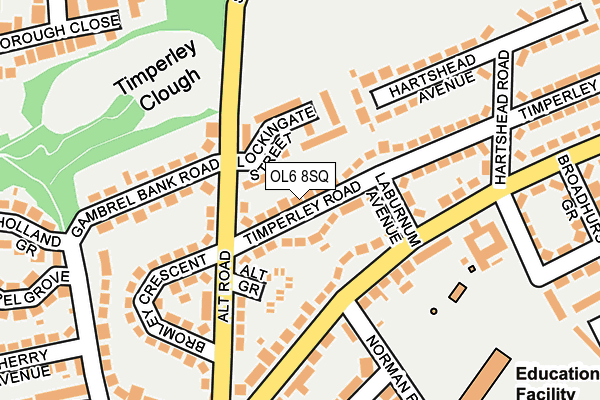 OL6 8SQ map - OS OpenMap – Local (Ordnance Survey)