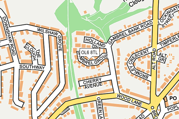 OL6 8TL map - OS OpenMap – Local (Ordnance Survey)