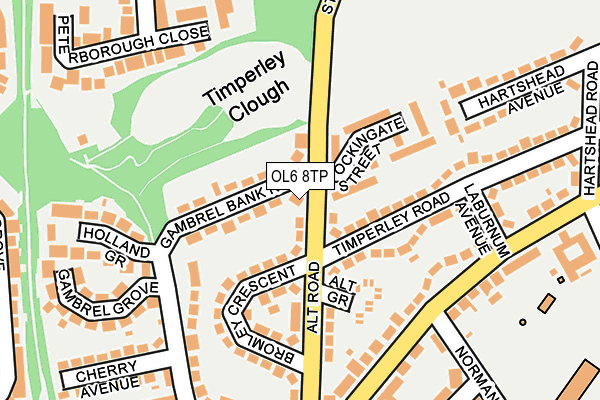 OL6 8TP map - OS OpenMap – Local (Ordnance Survey)