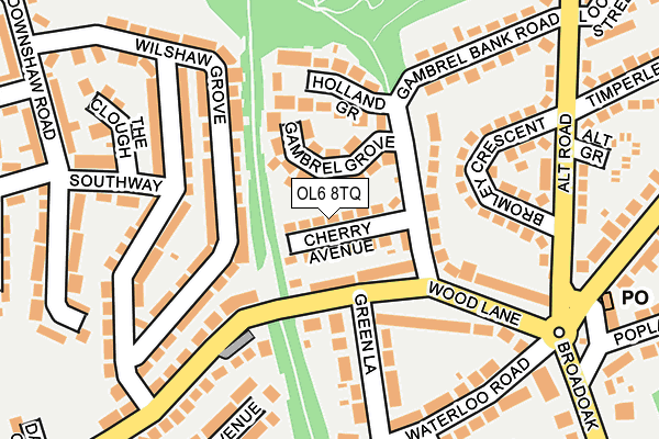 OL6 8TQ map - OS OpenMap – Local (Ordnance Survey)