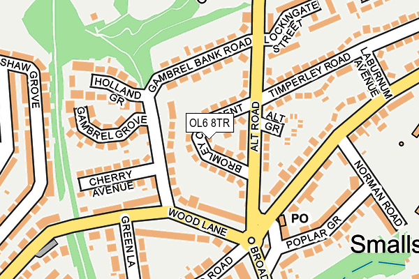OL6 8TR map - OS OpenMap – Local (Ordnance Survey)