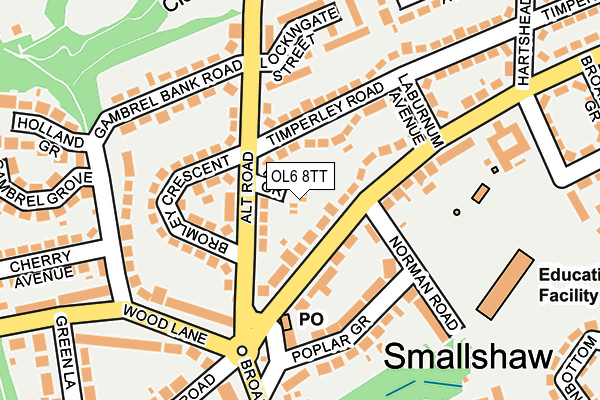 OL6 8TT map - OS OpenMap – Local (Ordnance Survey)