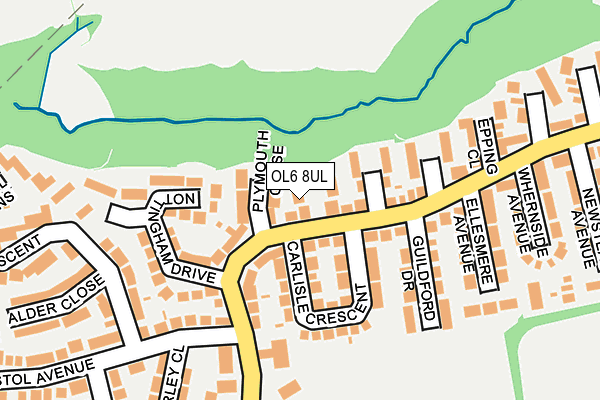 OL6 8UL map - OS OpenMap – Local (Ordnance Survey)