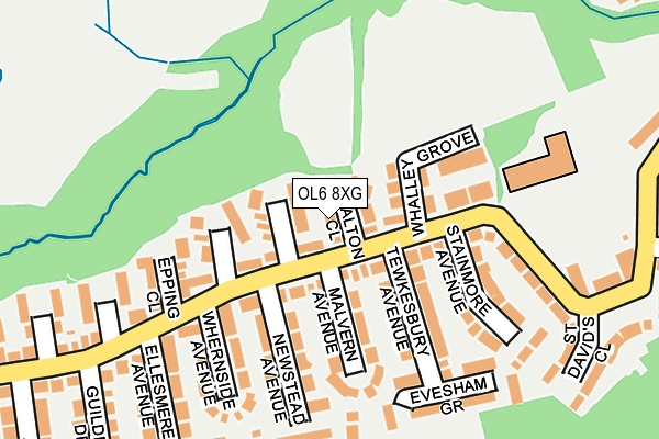 OL6 8XG map - OS OpenMap – Local (Ordnance Survey)