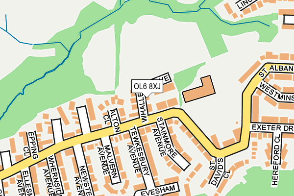 OL6 8XJ map - OS OpenMap – Local (Ordnance Survey)