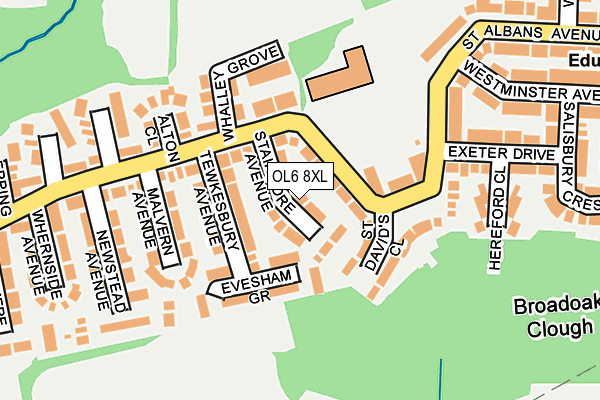 OL6 8XL map - OS OpenMap – Local (Ordnance Survey)