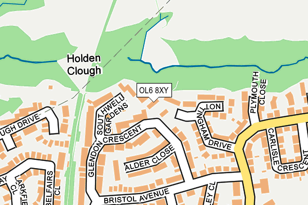 OL6 8XY map - OS OpenMap – Local (Ordnance Survey)