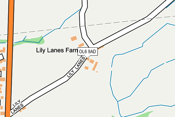 OL6 9AD map - OS OpenMap – Local (Ordnance Survey)