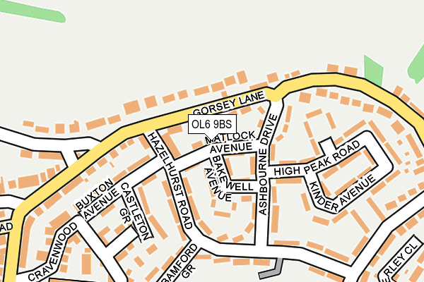 OL6 9BS map - OS OpenMap – Local (Ordnance Survey)