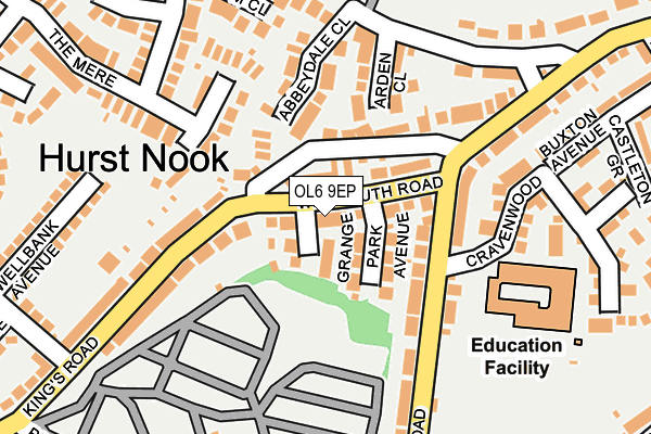 OL6 9EP map - OS OpenMap – Local (Ordnance Survey)