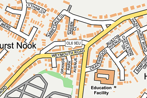 OL6 9EU map - OS OpenMap – Local (Ordnance Survey)