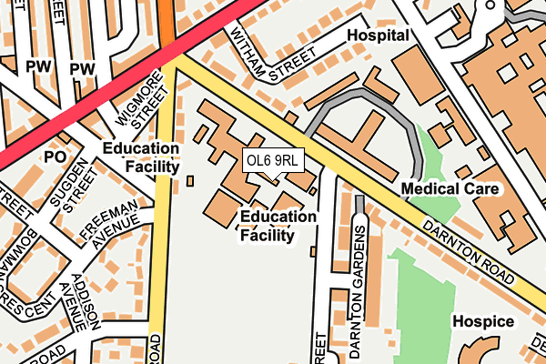 OL6 9RL map - OS OpenMap – Local (Ordnance Survey)