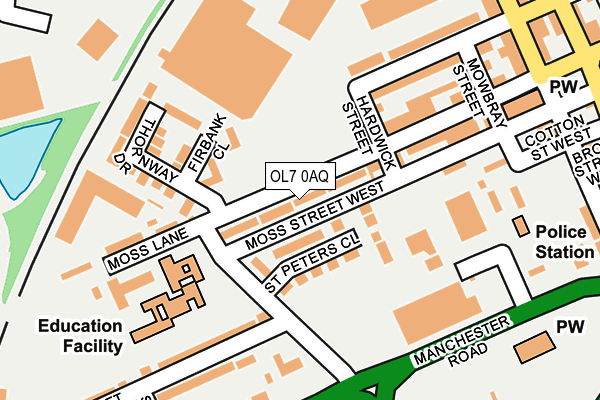 OL7 0AQ map - OS OpenMap – Local (Ordnance Survey)
