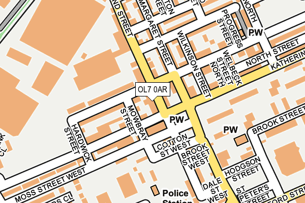 OL7 0AR map - OS OpenMap – Local (Ordnance Survey)