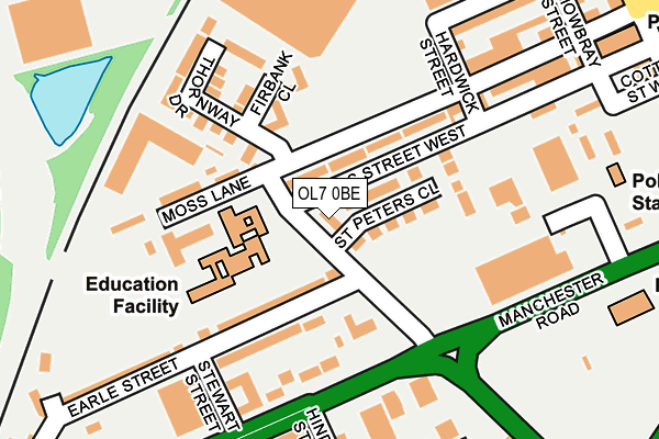 OL7 0BE map - OS OpenMap – Local (Ordnance Survey)