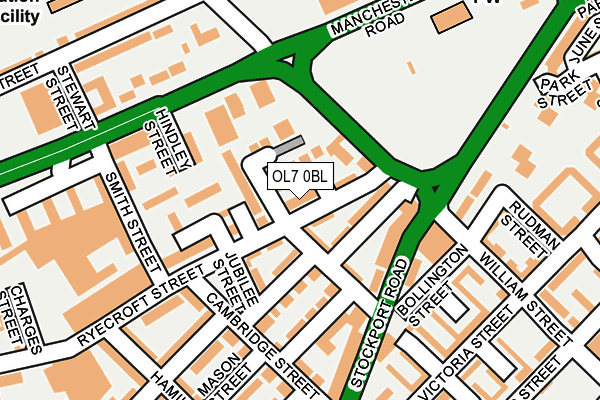OL7 0BL map - OS OpenMap – Local (Ordnance Survey)