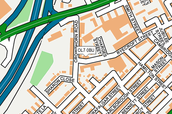 OL7 0BU map - OS OpenMap – Local (Ordnance Survey)