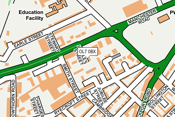 OL7 0BX map - OS OpenMap – Local (Ordnance Survey)