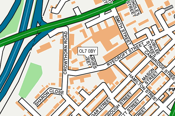 OL7 0BY map - OS OpenMap – Local (Ordnance Survey)