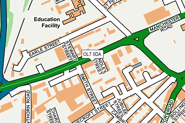 OL7 0DA map - OS OpenMap – Local (Ordnance Survey)