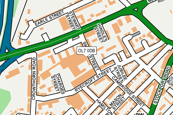 OL7 0DB map - OS OpenMap – Local (Ordnance Survey)