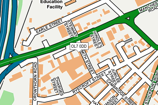 OL7 0DD map - OS OpenMap – Local (Ordnance Survey)