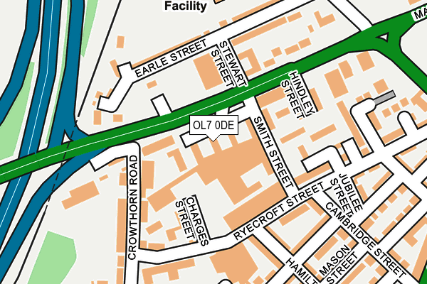 OL7 0DE map - OS OpenMap – Local (Ordnance Survey)