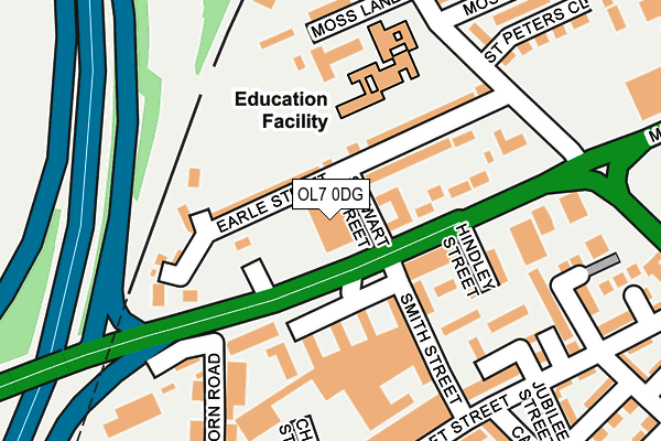 OL7 0DG map - OS OpenMap – Local (Ordnance Survey)