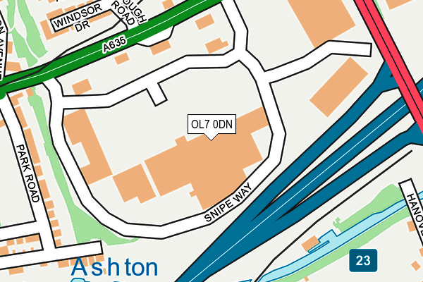 OL7 0DN map - OS OpenMap – Local (Ordnance Survey)