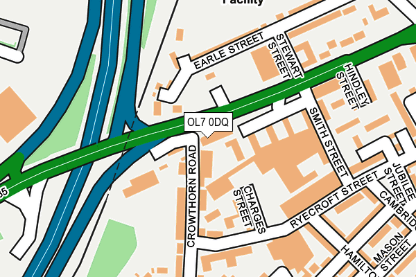 OL7 0DQ map - OS OpenMap – Local (Ordnance Survey)