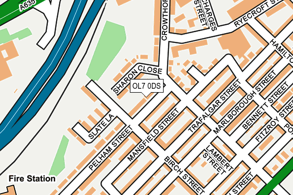 OL7 0DS map - OS OpenMap – Local (Ordnance Survey)