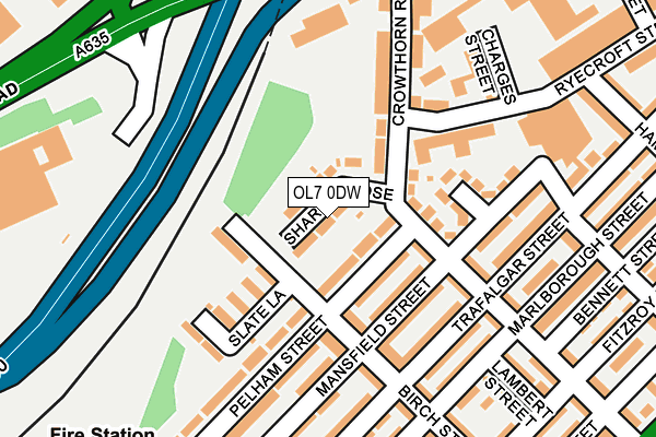 OL7 0DW map - OS OpenMap – Local (Ordnance Survey)