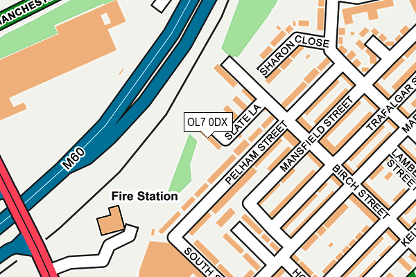 OL7 0DX map - OS OpenMap – Local (Ordnance Survey)