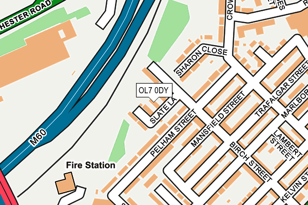 OL7 0DY map - OS OpenMap – Local (Ordnance Survey)