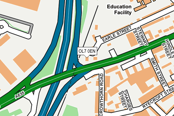 OL7 0EN map - OS OpenMap – Local (Ordnance Survey)