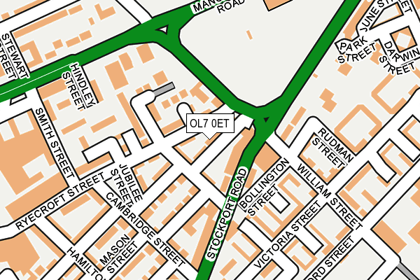OL7 0ET map - OS OpenMap – Local (Ordnance Survey)
