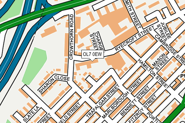 OL7 0EW map - OS OpenMap – Local (Ordnance Survey)