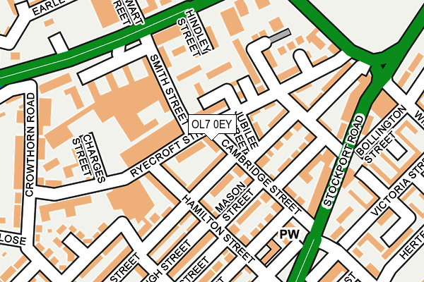 OL7 0EY map - OS OpenMap – Local (Ordnance Survey)