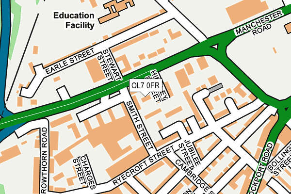 OL7 0FR map - OS OpenMap – Local (Ordnance Survey)