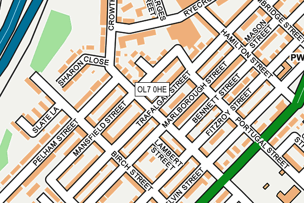 OL7 0HE map - OS OpenMap – Local (Ordnance Survey)