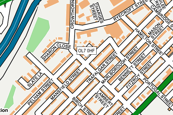 OL7 0HF map - OS OpenMap – Local (Ordnance Survey)