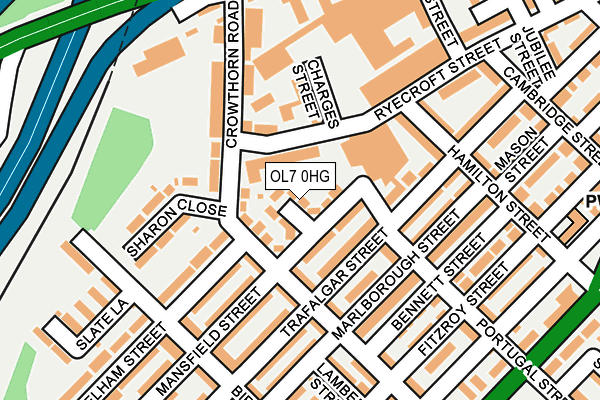 OL7 0HG map - OS OpenMap – Local (Ordnance Survey)