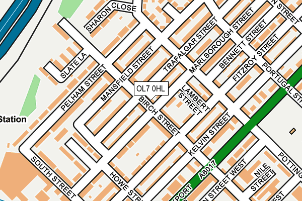 OL7 0HL map - OS OpenMap – Local (Ordnance Survey)
