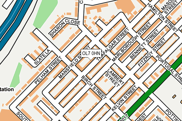 OL7 0HN map - OS OpenMap – Local (Ordnance Survey)