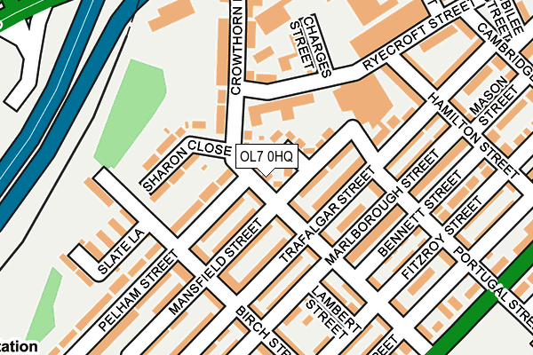 OL7 0HQ map - OS OpenMap – Local (Ordnance Survey)