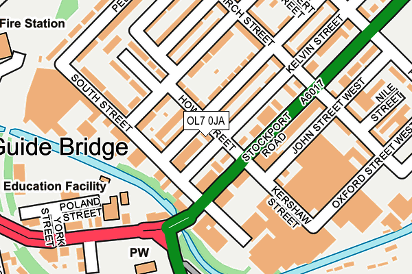 OL7 0JA map - OS OpenMap – Local (Ordnance Survey)