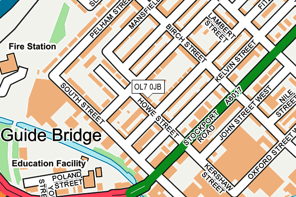 OL7 0JB map - OS OpenMap – Local (Ordnance Survey)